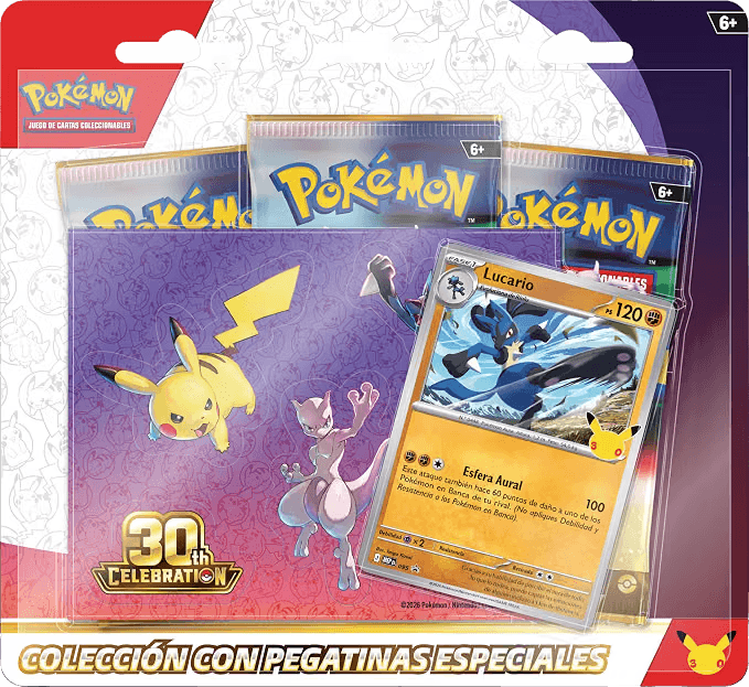 Blister Tech Sticker Celebración 30 Aniversario Lucario - Español