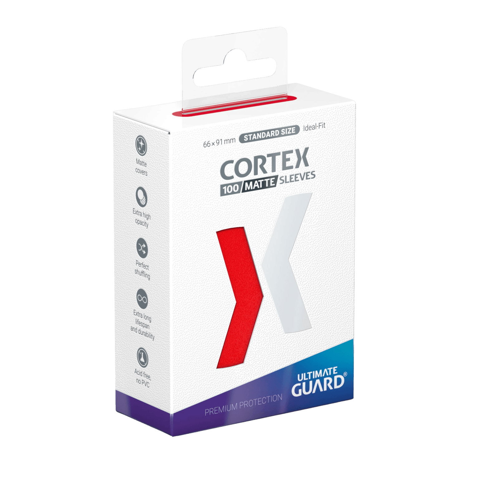 Ultimate Guard Cortex Sleeves Matte Standard Size (100) - Red