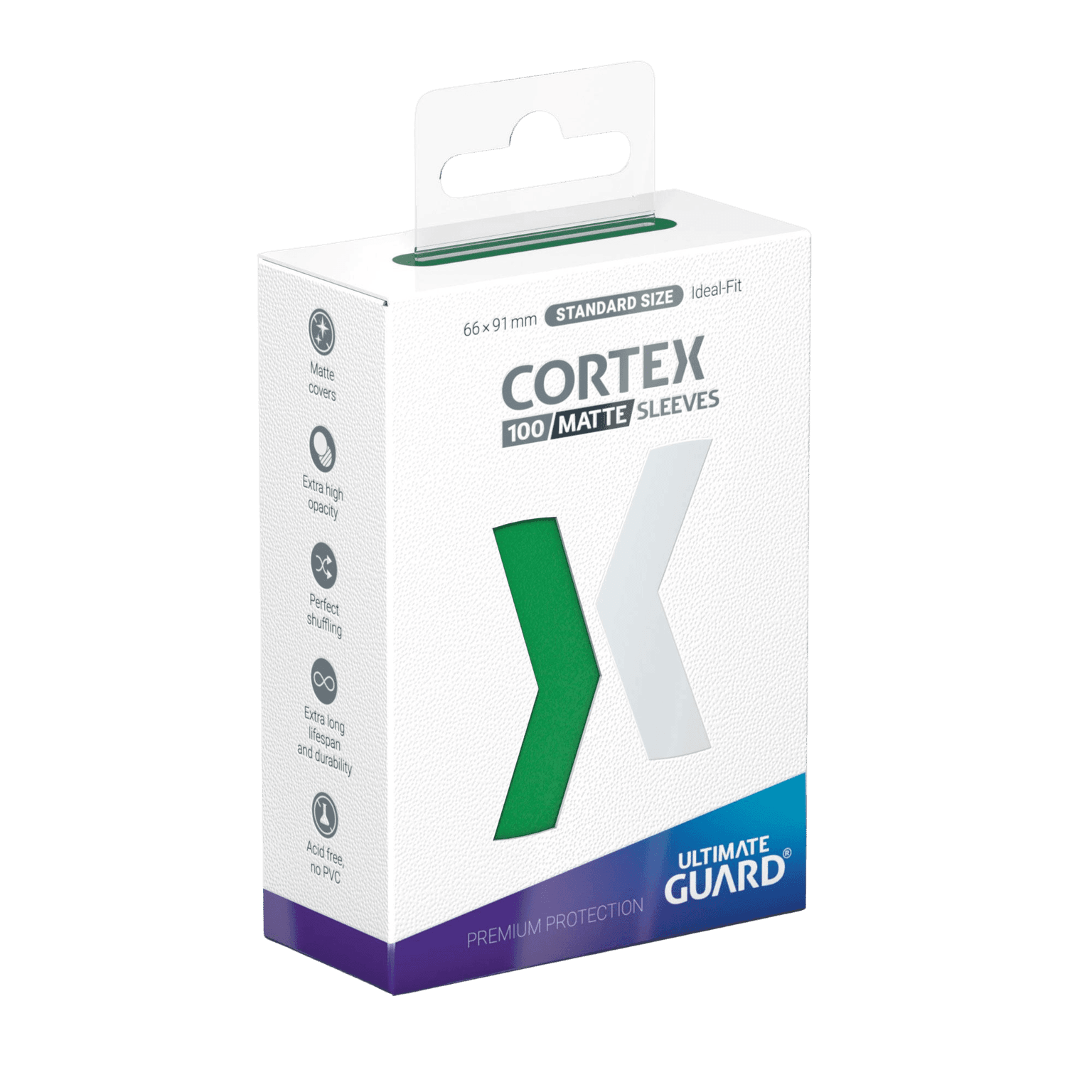 Ultimate Guard Cortex Sleeves Matte Standard Size (100) - Green