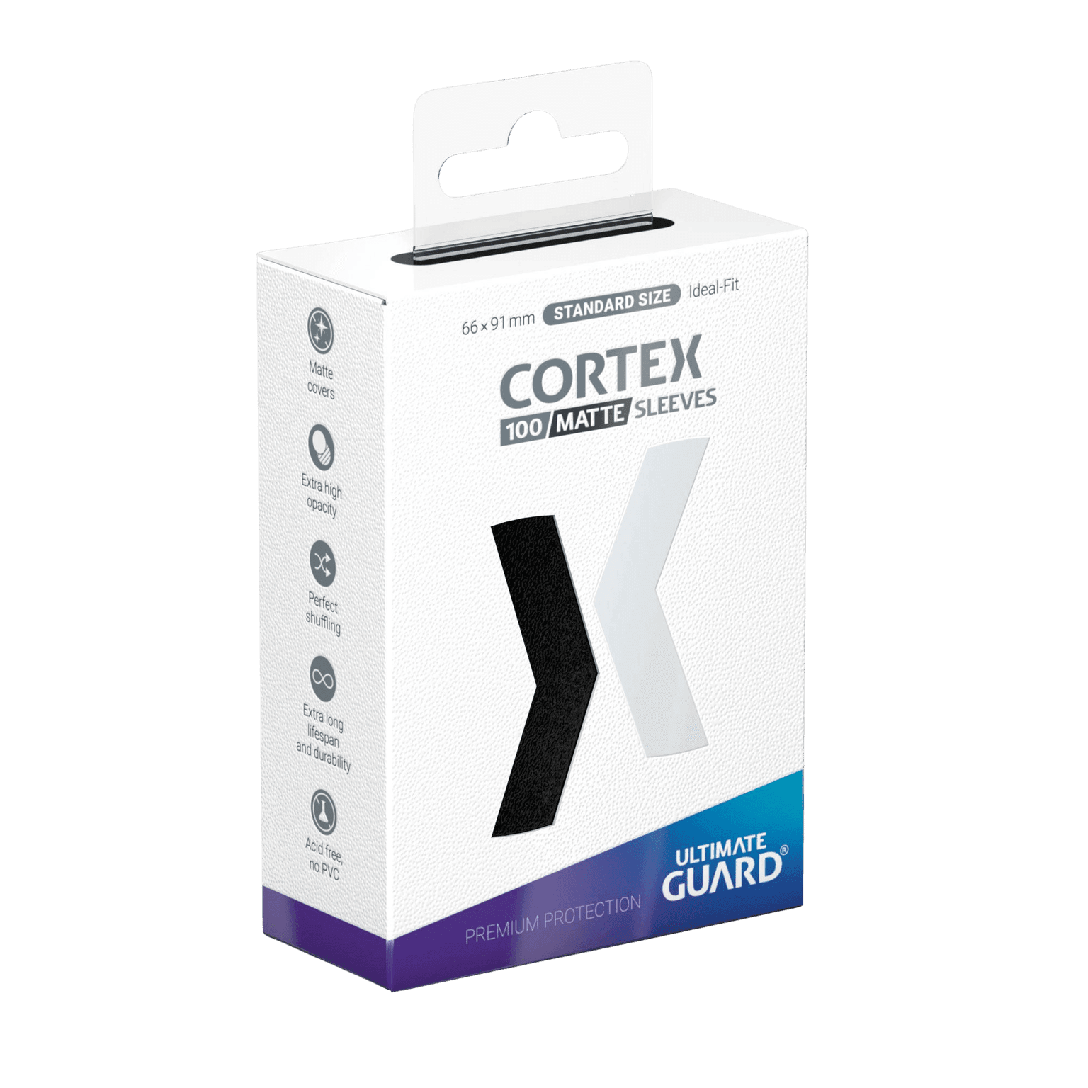 Ultimate Guard Cortex Sleeves Matte Standard Size (100) - Black